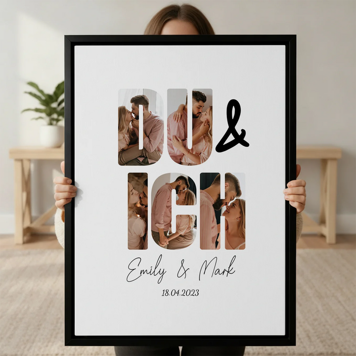 Personalisierte Leinwand "Du & Ich"