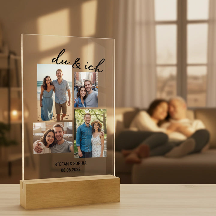 Personalisiertes Acryl-Glas "Du und ich"