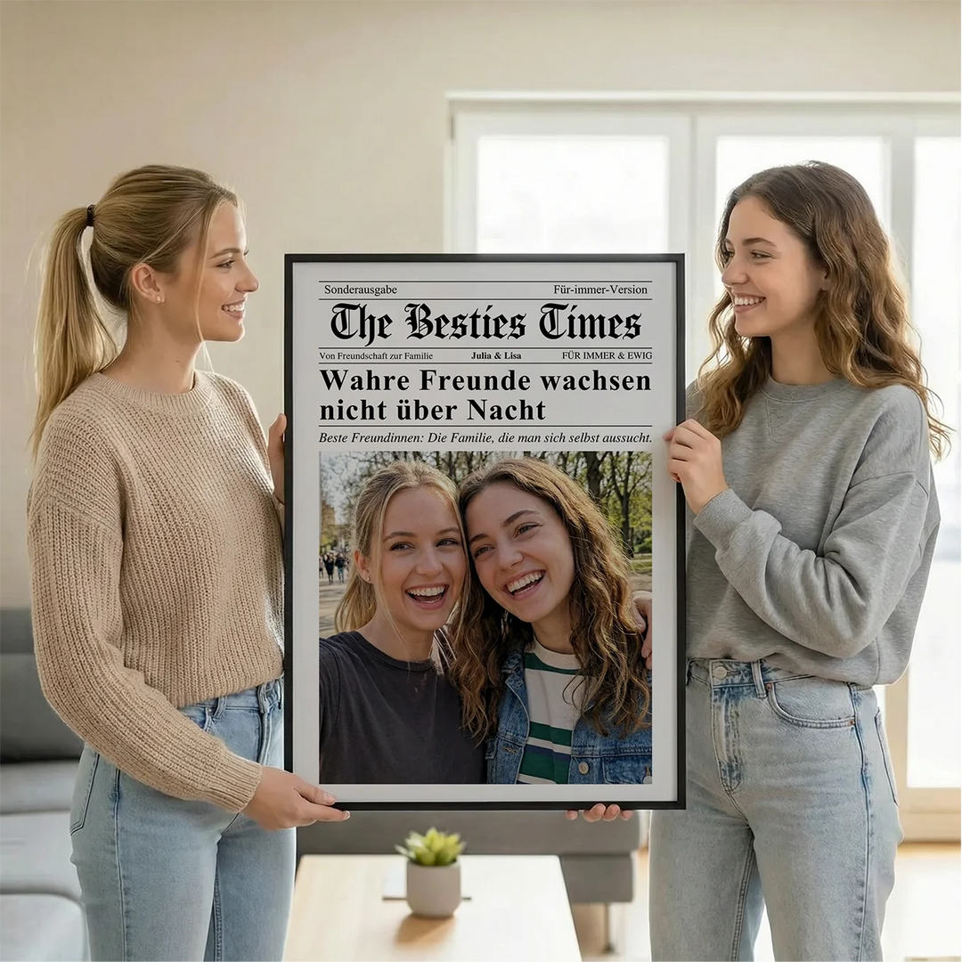 Personalisiertes Magazin Poster "Besties Times"