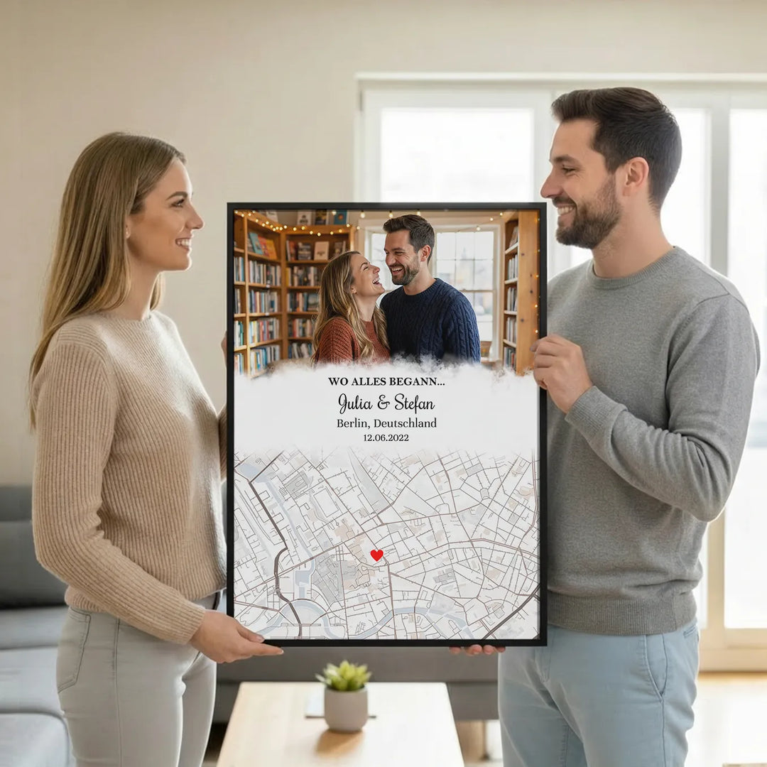 Poster "Karte und Foto"