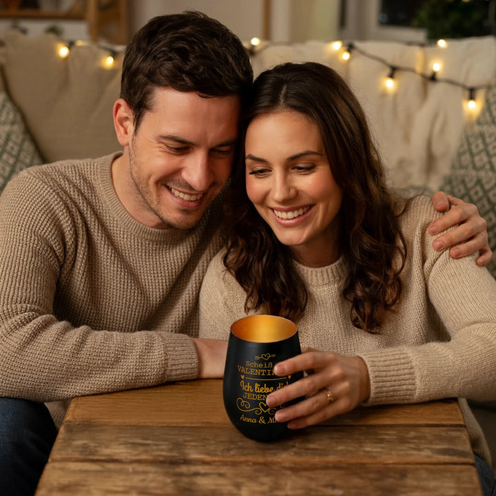 Personalisiertes Windlicht "Valentinstag"