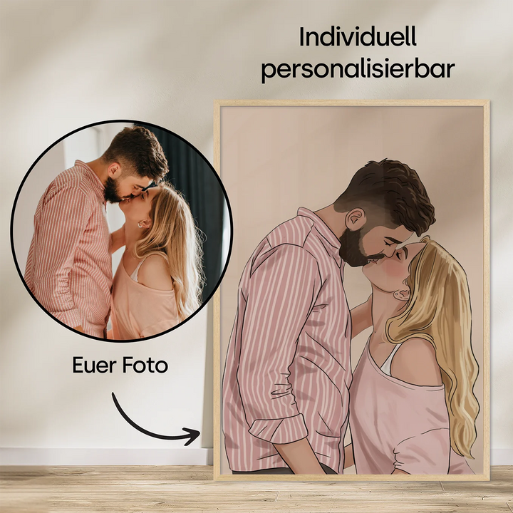 Personalisiertes Poster "Pärchen-Portrait"