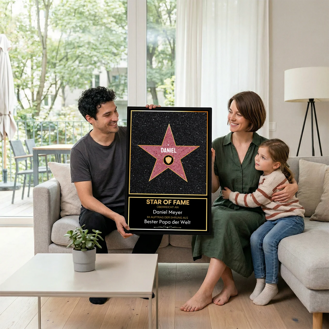 Personalisierte Leinwand "Star of Fame"