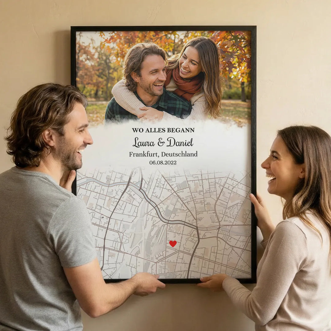 Poster "Karte und Foto"