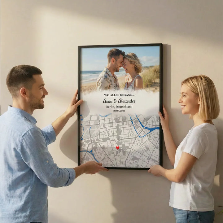 Poster "Karte und Foto"