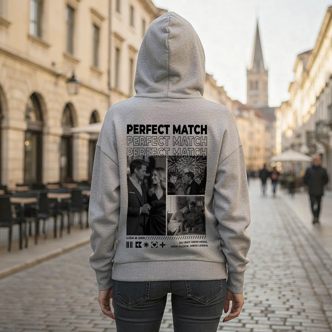 Personalisierter Hoodie "Perfect Match"