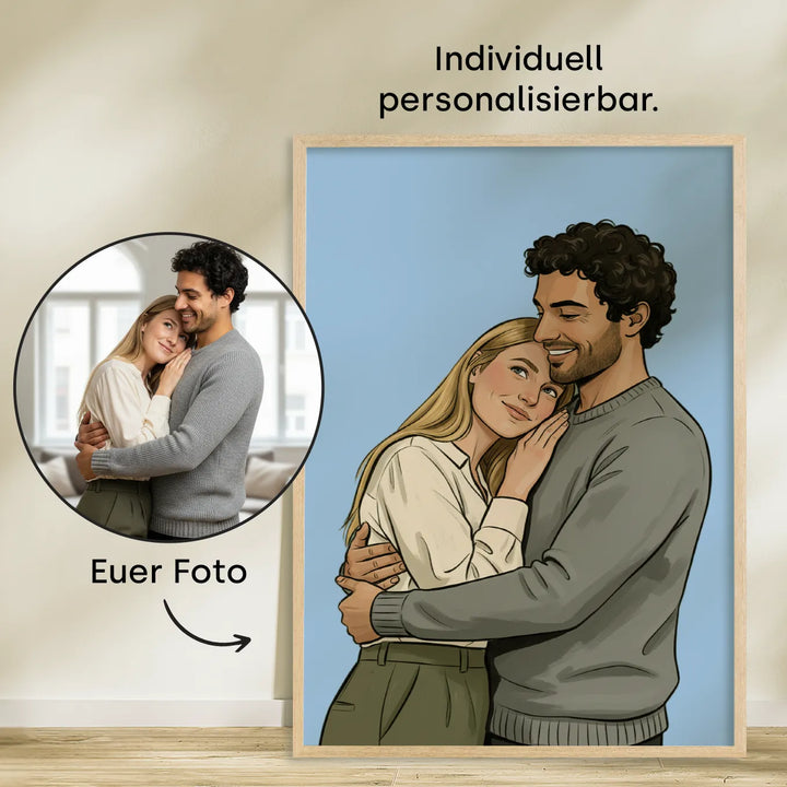 Personalisiertes Poster "Pärchen-Portrait"