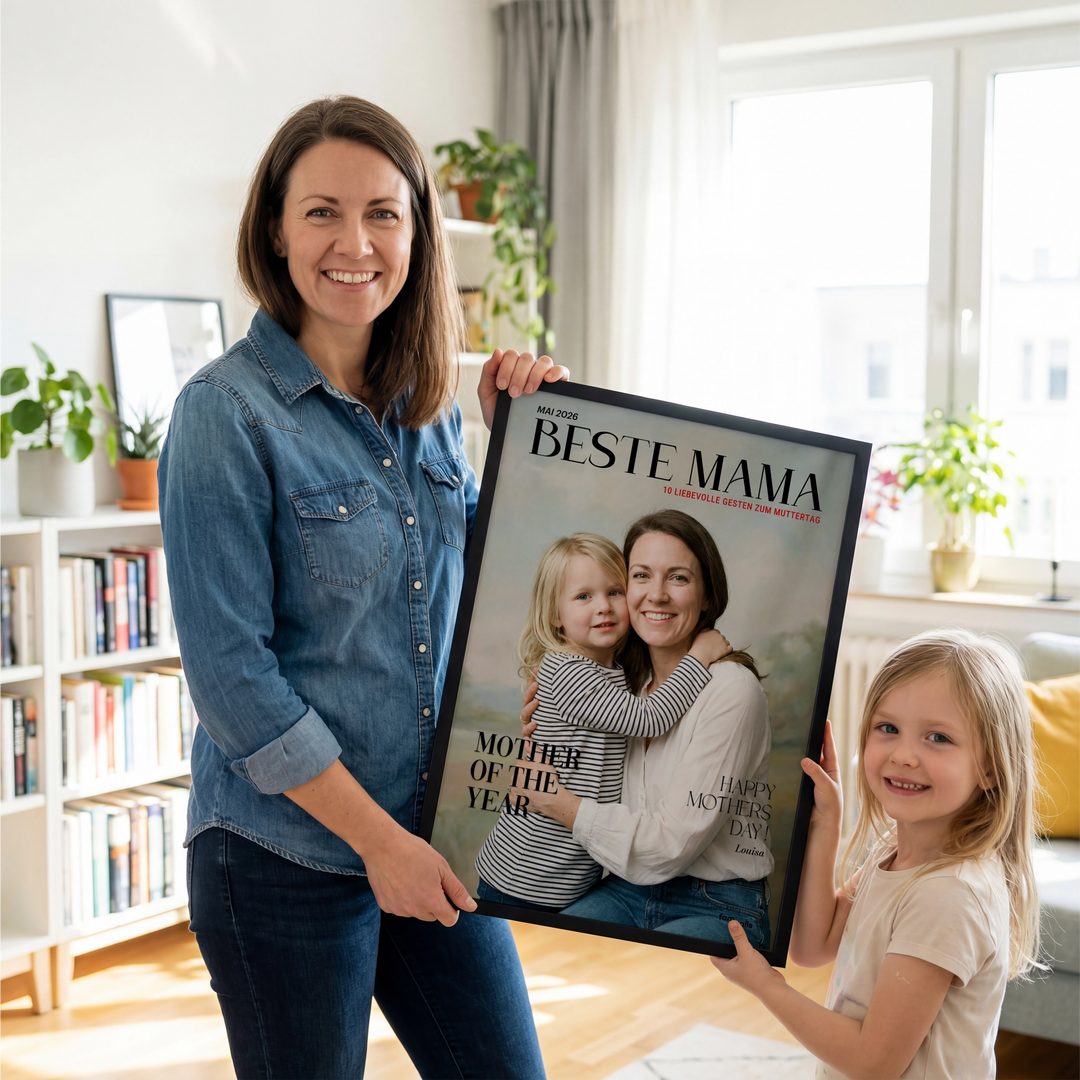 Personalisiertes Poster Magazin "Beste Mama"