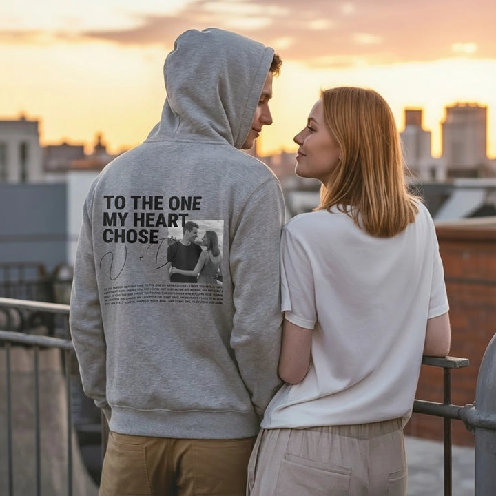 Personalisierter Hoodie "Heart Chosen"