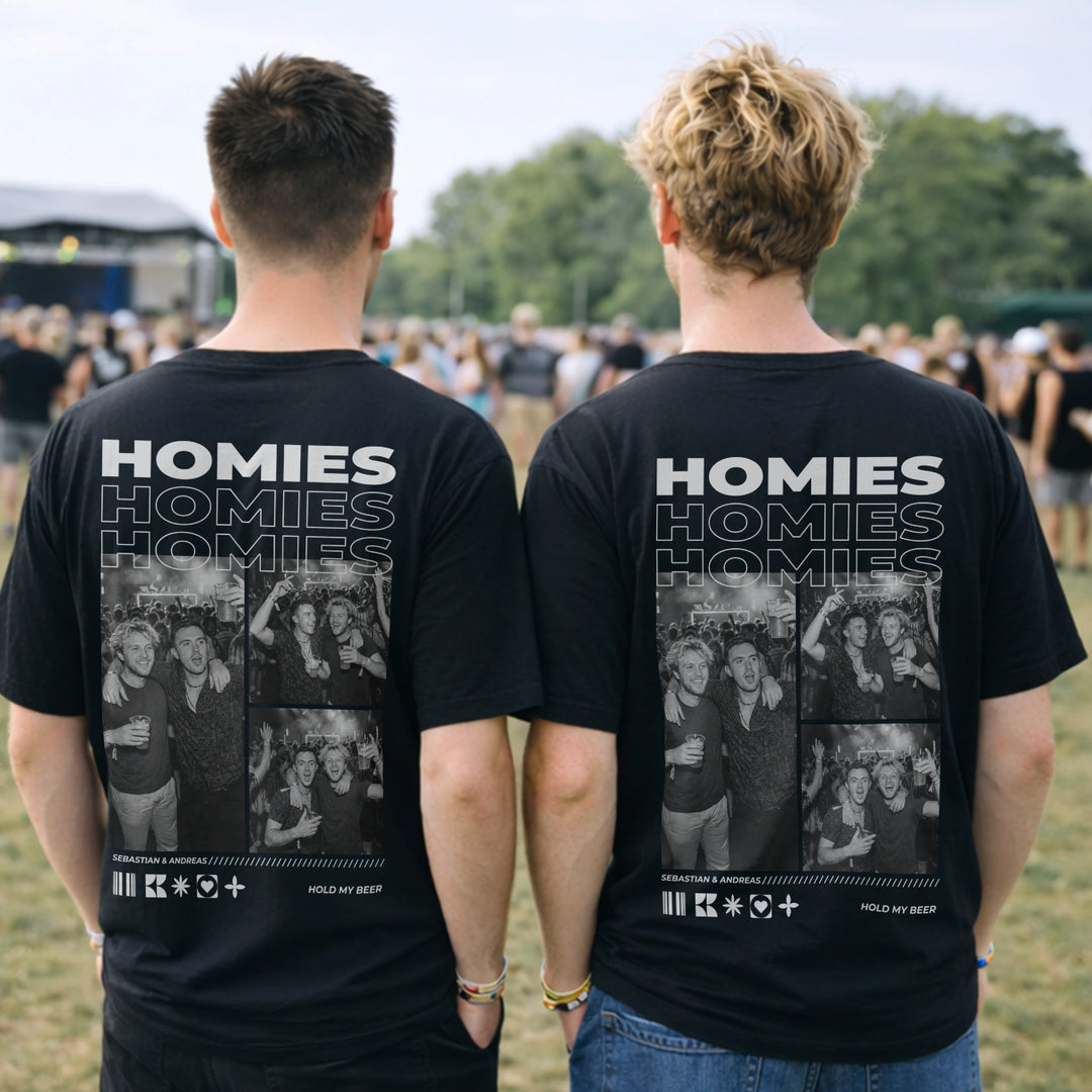 Personalisiertes T-Shirt "Drinkbuddies"