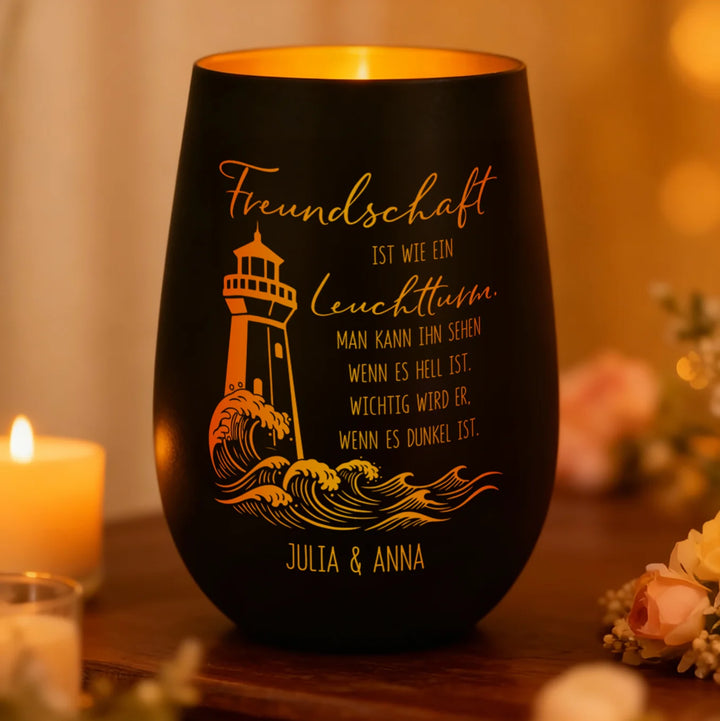 Personalisiertes Windlicht "Freundschaft"