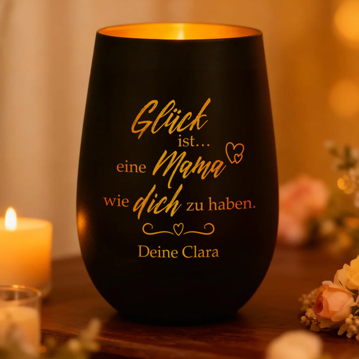 Personalisiertes Windlicht “Glück ist…”