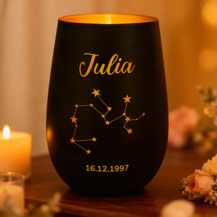 Personalisiertes Windlicht "Sternzeichen"
