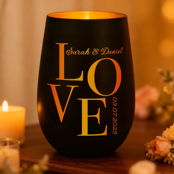 Personalisiertes Windlicht "Love"