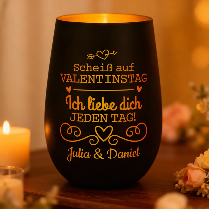 Personalisiertes Windlicht "Valentinstag"