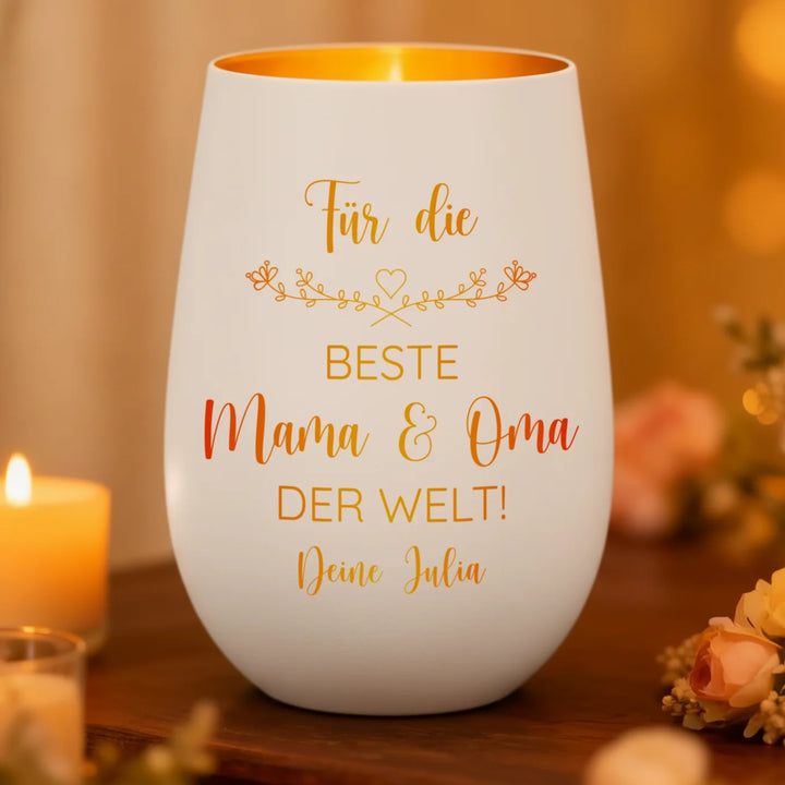 Personalisiertes Windlicht "Mama & Oma"