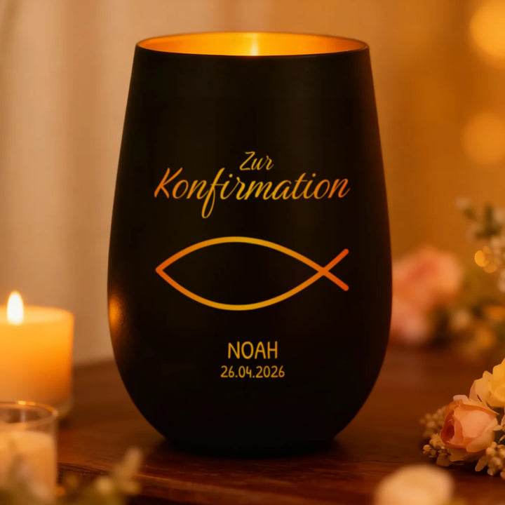 Personalisiertes Windlicht “Konfirmation”