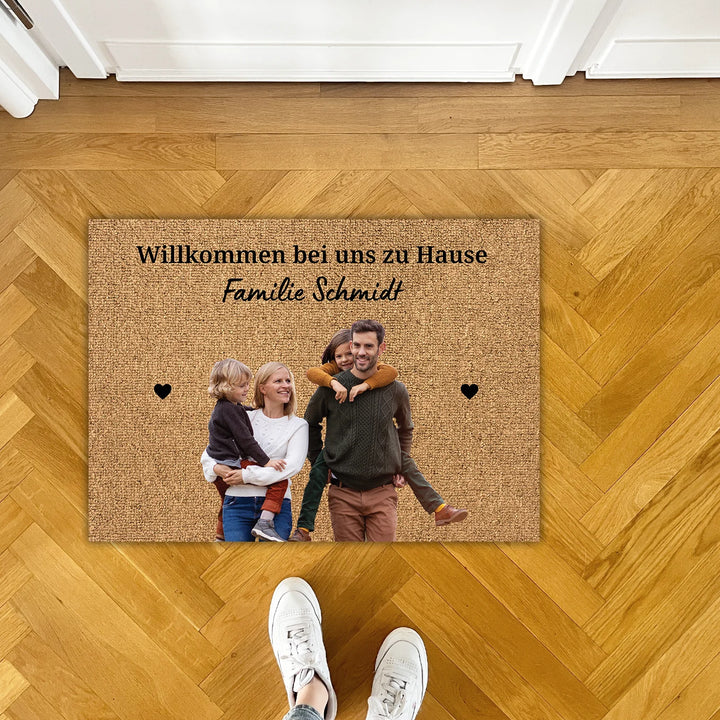 Personalisierte Fußmatte ''Foto & Text''