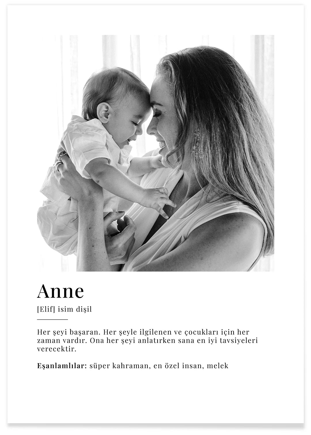 Fotoposter "Anne Definition" (Türkisch)
