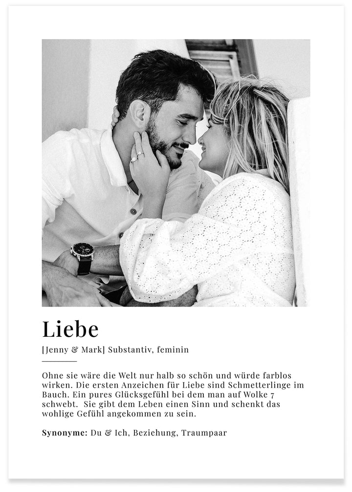 Fotoposter "Liebe Definition"