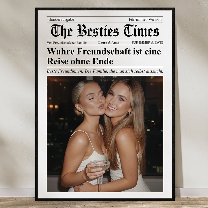 Personalisiertes Magazin Poster "Besties Times"