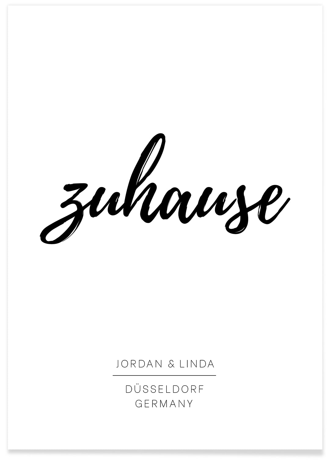 Poster "Zuhause Pinsel"