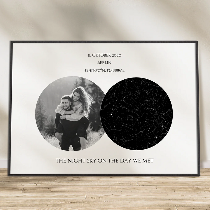 Personalisiertes Poster "Sternenhimmel" mit Foto