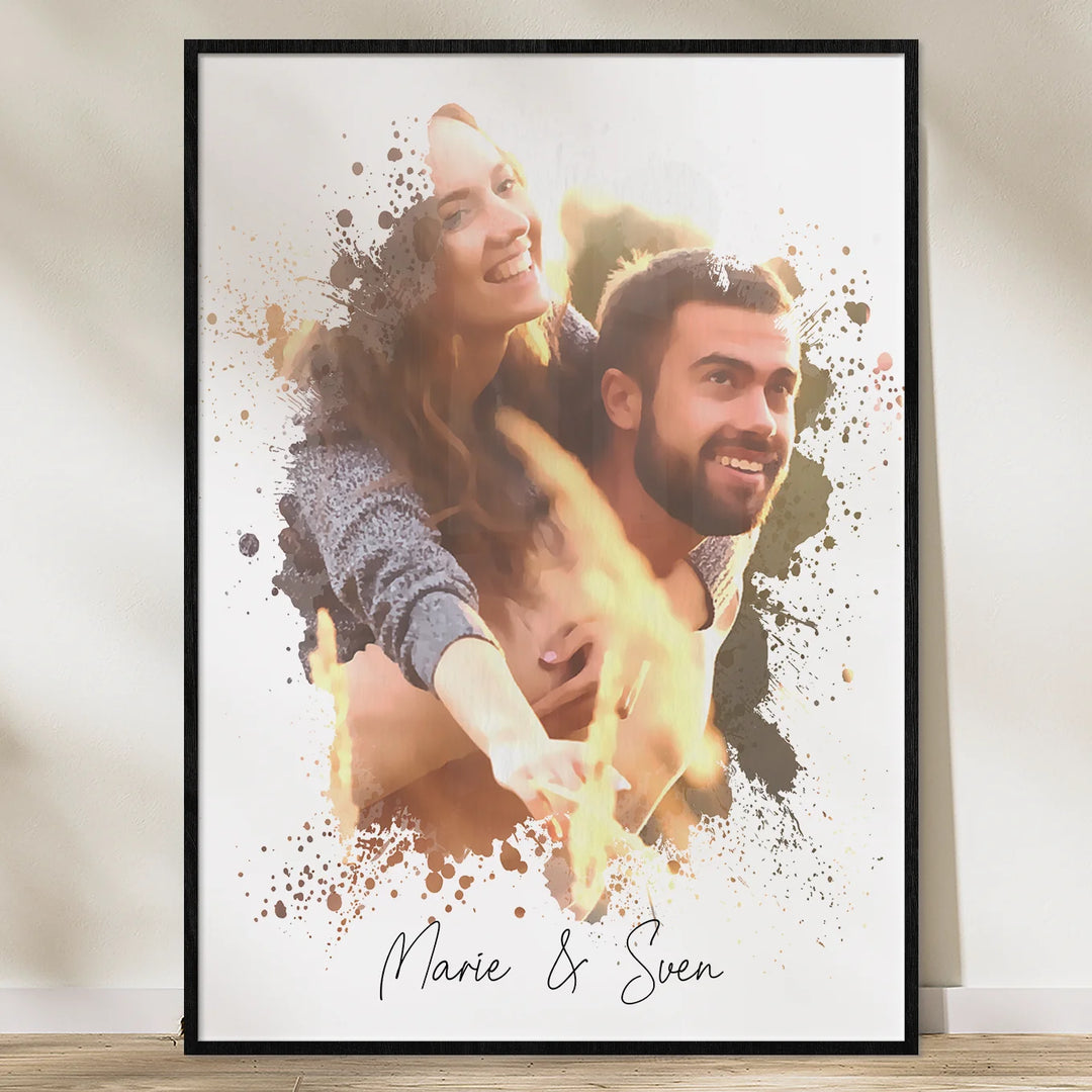 Personalisiertes Poster "Foto Aquarell"