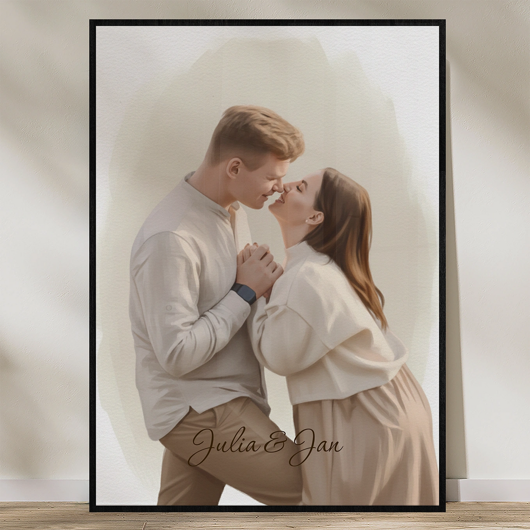 Personalisiertes Poster Aquarell "Euer Foto”