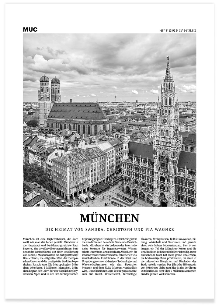 Personalisiertes Poster "München" famwalls