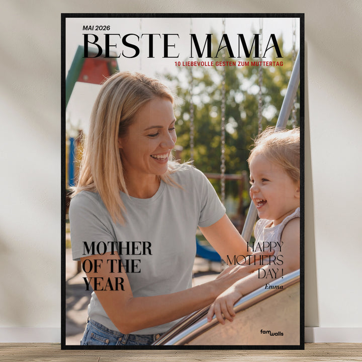 Personalisiertes Poster Magazin "Beste Mama"