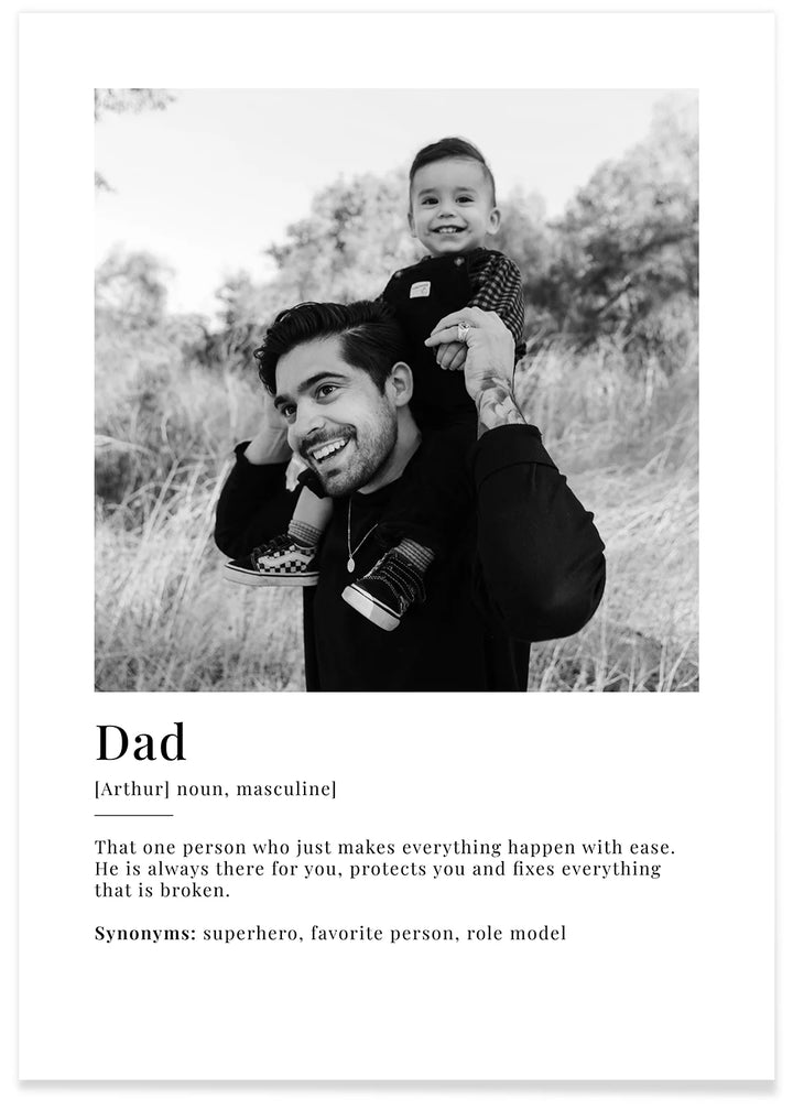 Fotoposter "Dad Definition" (Englisch)