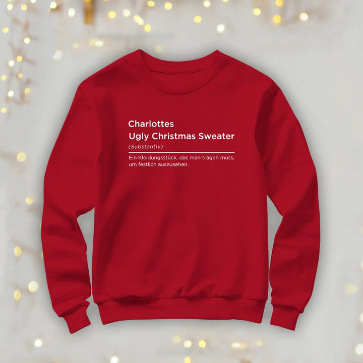 Personalisierter Christmas Sweater "Definition"