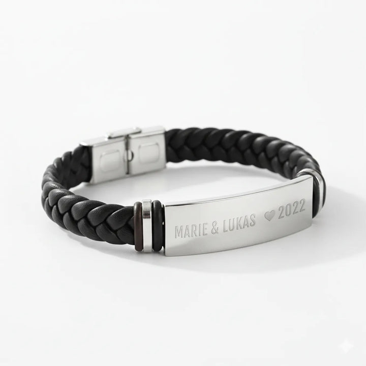 Personalisiertes Lederarmband "Partner"