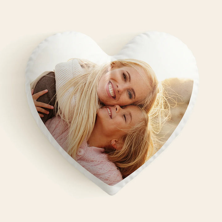 Personalisiertes Herz-Kissen Mama "Foto"