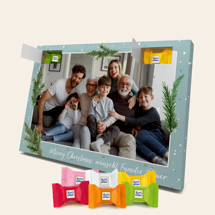 Personalisierter Ritter Sport Adventskalender "Schnee"