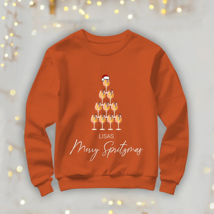 Personalisierter Christmas Sweater "Merry Spritzmas"