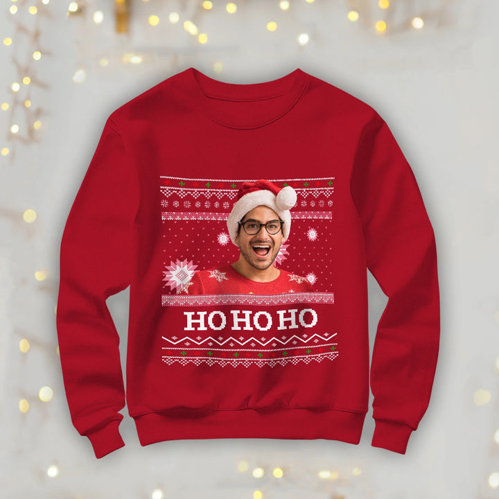 Personalisierter Christmas Sweater "Ho Ho Ho"