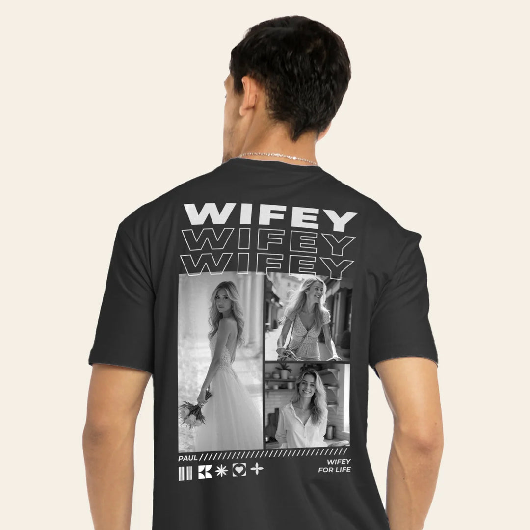 Personalisiertes Oversized T-Shirt "Wifey"