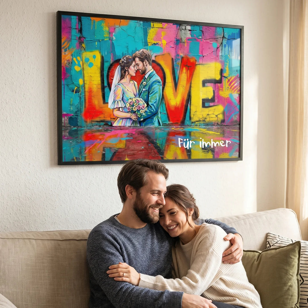 Personalisiertes Poster "Hochzeit Love"