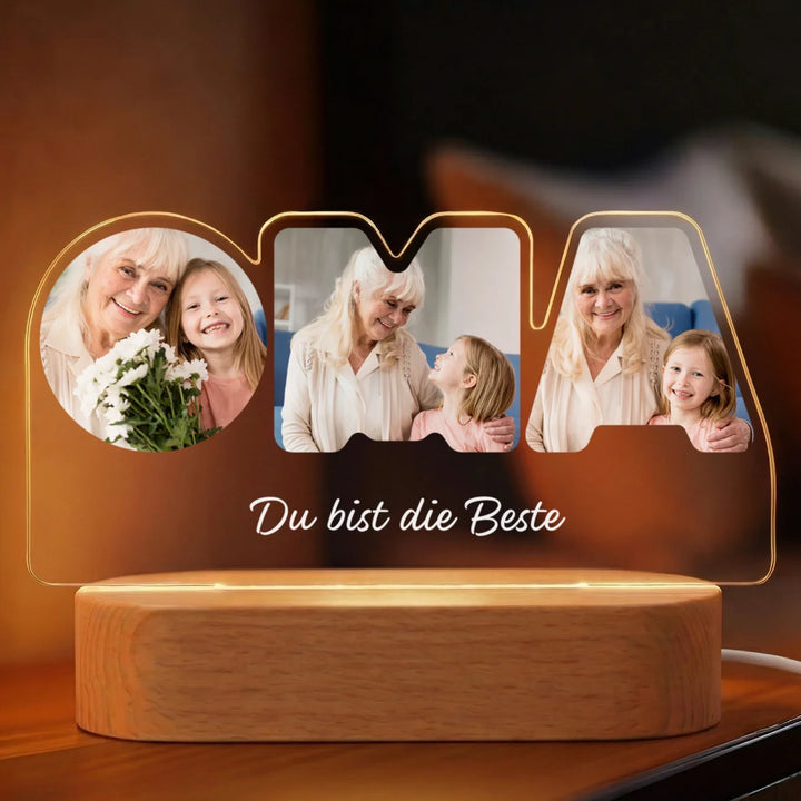 Personalisiertes Acryl-Licht "OMA"