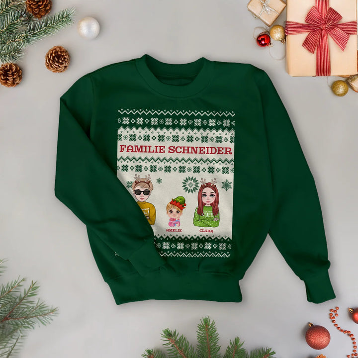 Personalisierter Christmas Sweater "Cartoon"