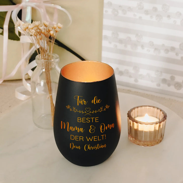 Personalisiertes Windlicht "Mama & Oma"