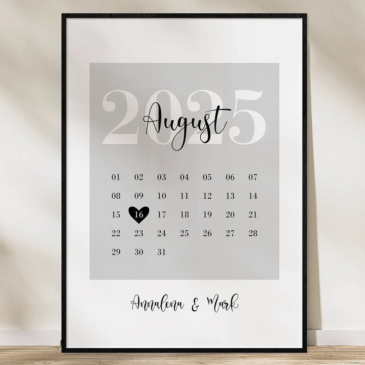 Kalenderposter "Our Special Date"