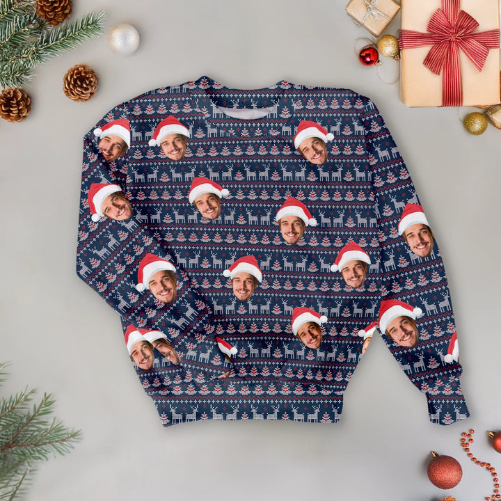 Personalisierter Ugly Christmas Sweater "Rentier"