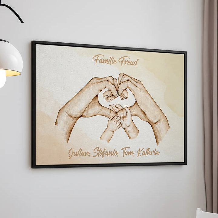 Personalisierte Leinwand "Familienglück"