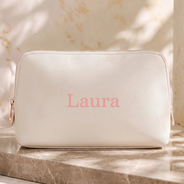 Personalisierte Kosmetiktasche "Leder"