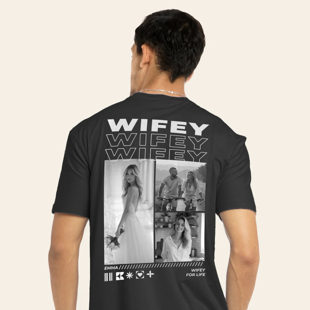 Personalisiertes Oversized T-Shirt "Wifey"