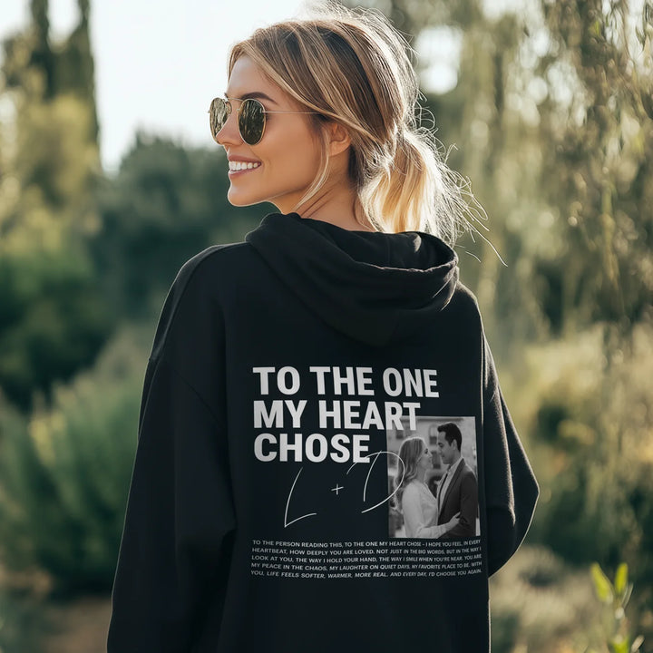 Personalisierter Hoodie "Heart Chosen"