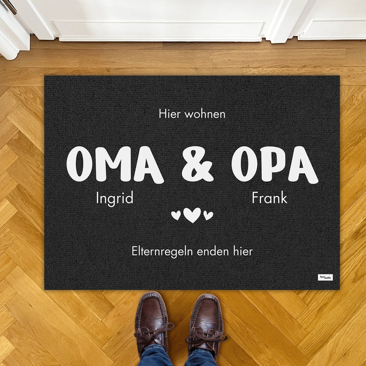 Personalisierte Fußmatte "Oma & Opa"